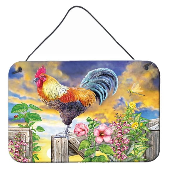 8 x 12 in. Rooster Barnyard Morning Wall or Door Hanging Prints