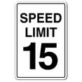 thumbnail image 1 of 8 x 12 in. Speed Limit 15 Decal - Driving Car Racing Slow Driver Race, 1 of 1