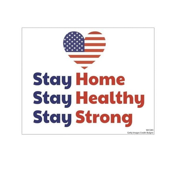 8 x 12 in. Stay Home, Stay Healthy & Stay Strong Walljammer