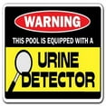 thumbnail image 1 of 8 x 12 in. Warning Decal - Urine Detector - Pee Pool Decals Spa Swimming Swim Hotub, 1 of 1