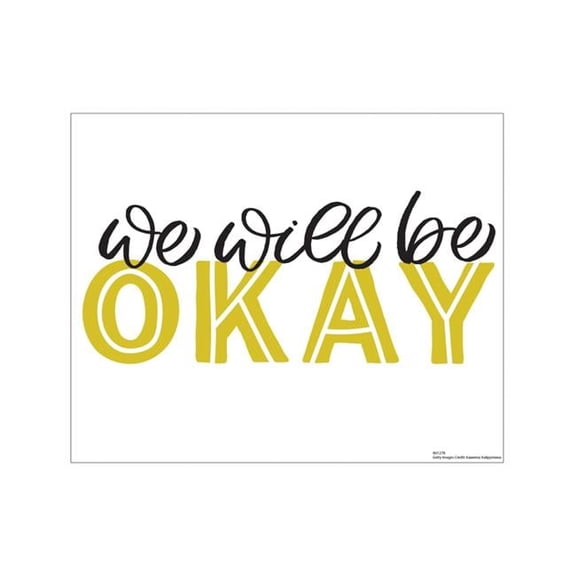 8 x 12 in. We will be Okay Walljammer