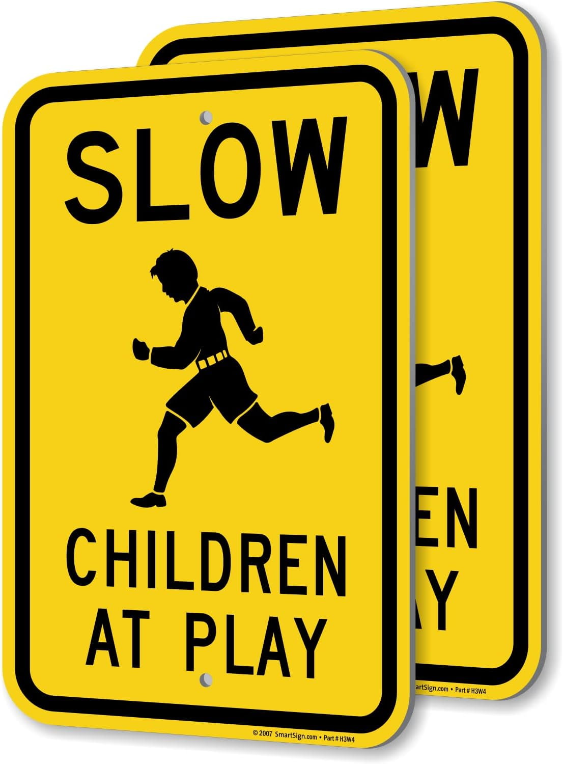 8 x 12 inch “Slow - Children at Play” Metal Sign, Screen Printed, 63 ...