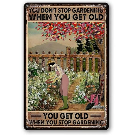 8 x 12inch Garden Signs Metal Signs Outdoor Plant Tin Sign Gardening Because Murder Is Wrong Sign Funny Garden Signs For Outside Vintage Garden Decor Welcome To My Garden Sign No Mow May Yard Sign