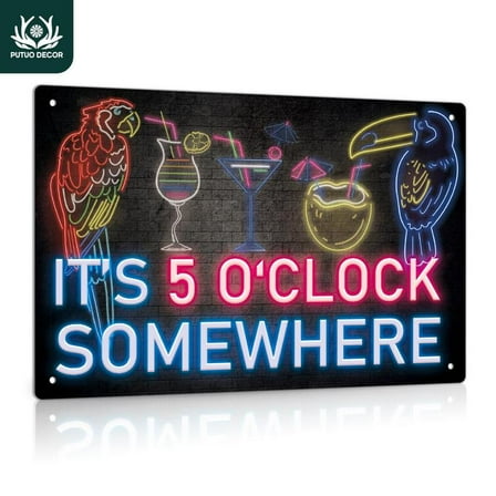 8 x 12inch Vintage Metal Tin Sign, Creative Neon Pattern Sign, Wall Art Decor for Home Farmhouse Club Man Cave Bar Pub, Gift for Friend