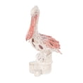 thumbnail image 1 of 8" x 13" Red Polystone Textured Pelican Sculpture with Red Feathers, by DecMode, 1 of 9
