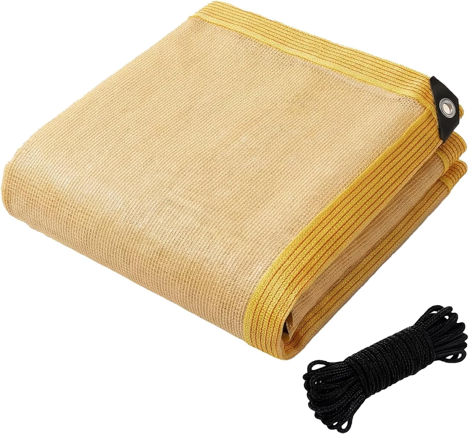 8' x 17' Yellow Rectangle Sun Shade Sail Sun Block for Garden Outdoor ...