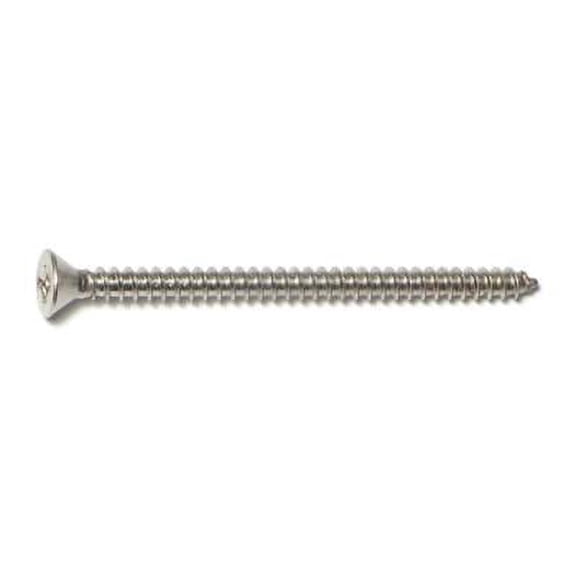 #8 x 2-1/2" 18-8 Stainless Square Flat Sheet Metal Screws SMSFSS-325 (9 pcs.)