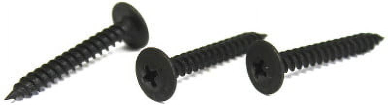 #8 x 2 1/2" Fine Drywall Screws / Phillips / Modified Truss Head / Steel / Black Oxide - 2000 Piece Carton