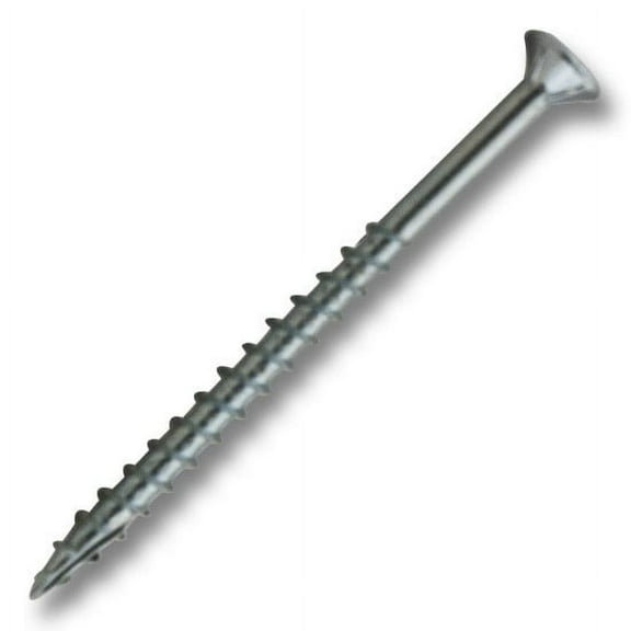 #8 x 2-1/2 in. Zinc Square Drive Flat-Head Coarse Thread with Nibs Self-Tapping 1000 Per Box
