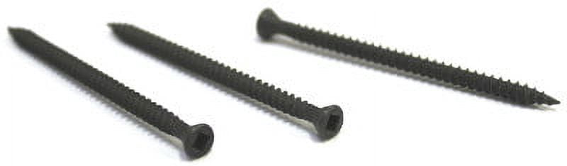 #8 x 2 1/4" Fine Drywall Screws / Square / Trim Head / Steel / Black Phos - 2000 Piece Carton