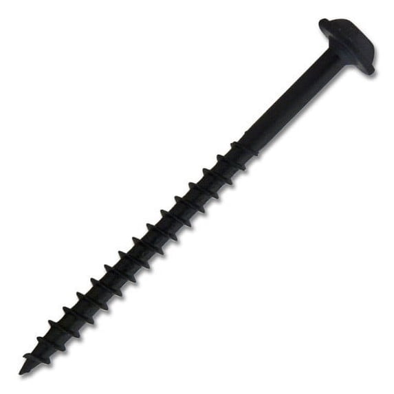#8 x 2-1/4 in. Black #2 Square Round Washer Head Coarse Thread Self-Tapping 1000 Per Box