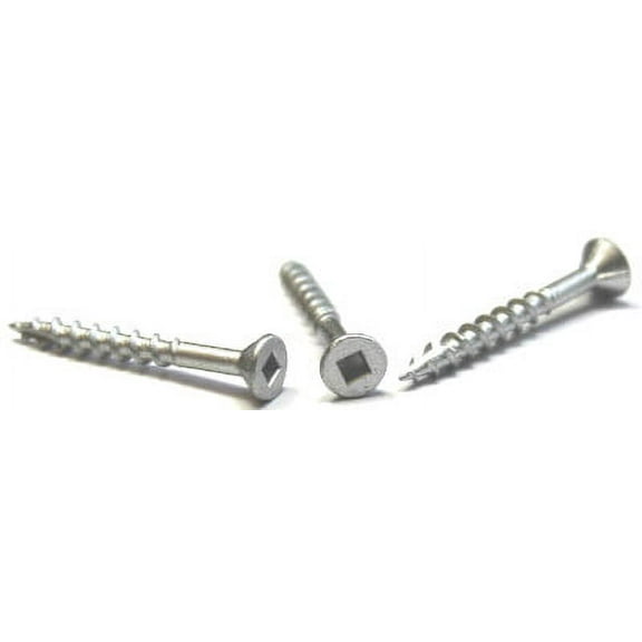 #8 x 2" Deck Screws / Square / Flat Head / Type 17 / Steel / High-Corrosion Resistant Silver Ruspert - 5000 Piece Carton