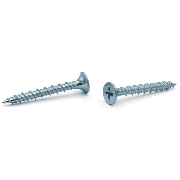 #8 x 2" Hi-Low Drywall Screws / Phillips / Bugle Head / Steel / Zinc - 3000 Piece Carton