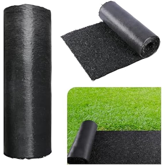 8' x 2' Recycled Rubber Mulch Mat Roll, Permanent Mulch Walkway Pathway, Garden Edging Border for Plants, Vegetables & Flower, Reusable Rubber Mat for Landscaping, Outdoor and Playground
