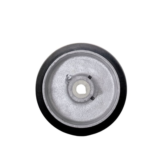 8" x 2" Rubber Tread on Cast Iron Keyed Drive Wheel - 14mm Bore - Service Caster