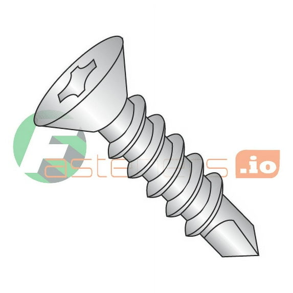 #8 x 2" Self-Drilling Screws / Phillips / Flat Head / 410 Stainless Steel / #2 Drill Point (Quantity: 2,000 pcs)
