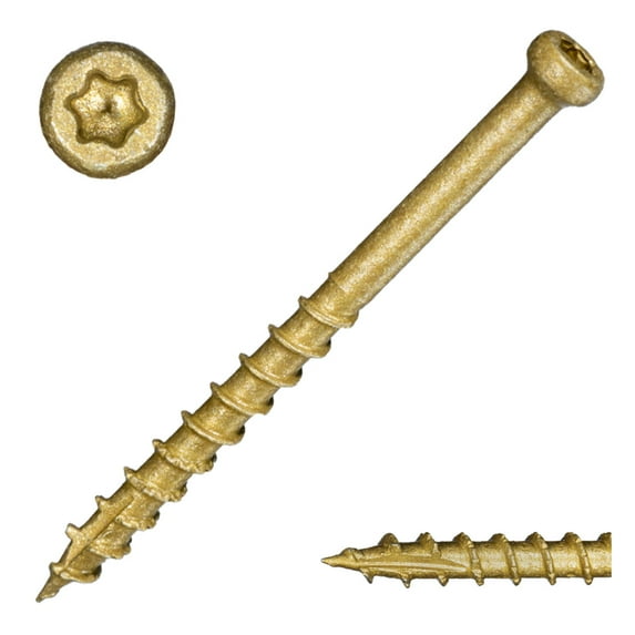 8 x 2" Star Drive Tan SaberDrive� Trim Screws 5 lb. Tub (877 pcs.)