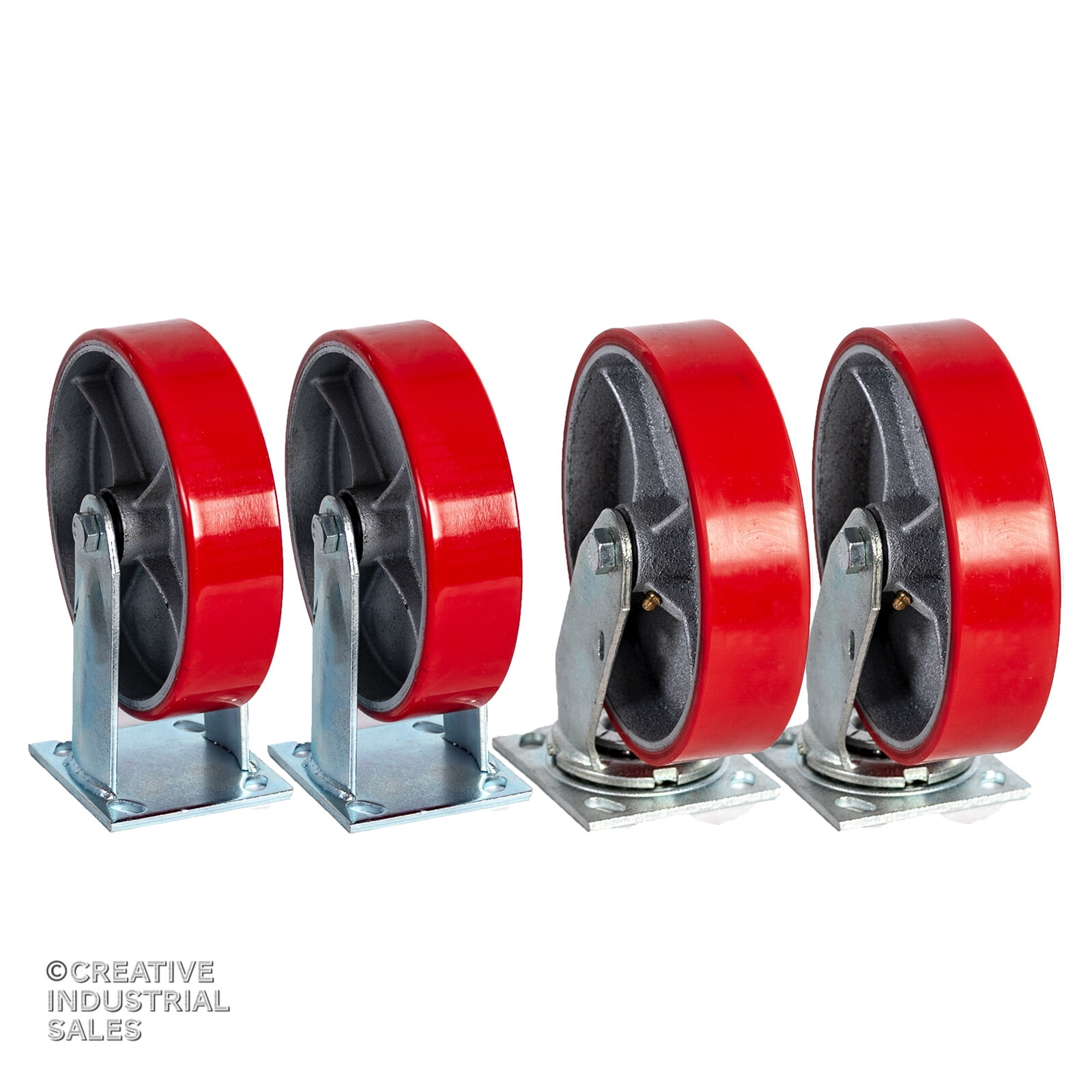 4x2 Swivel Casters Polyurethane Wheel w/Total Lock Brake 4x2 Swivel Casters Polyurethane Wheel w/Total Lock Brake