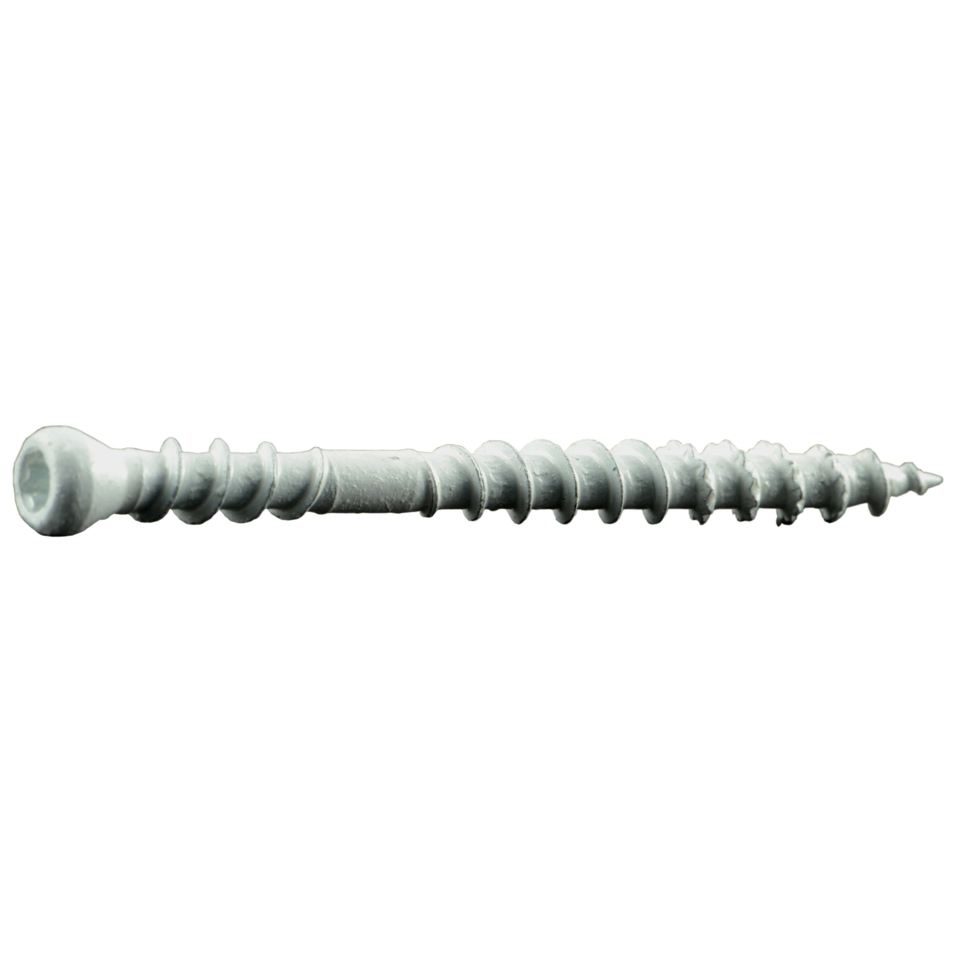 8 x 2" White XL1500 Coated Steel Composite Star Drive Trim Head Screws