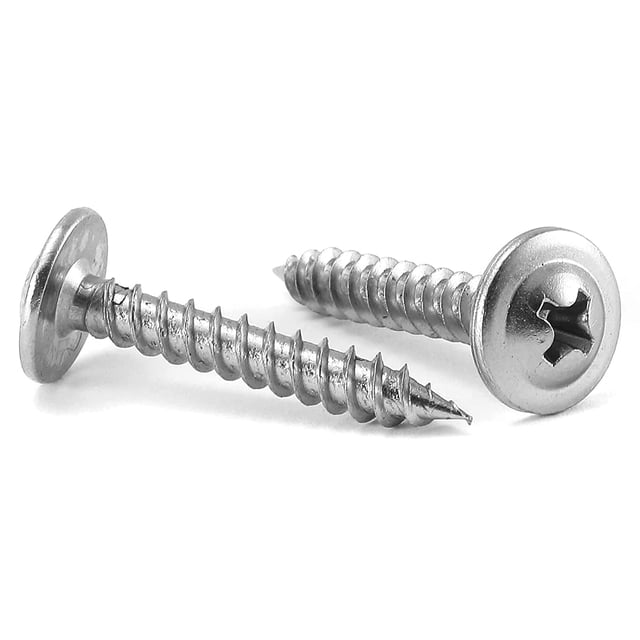 100pcs #8 X 2 Inch Black Truss Head Self-Tapping Wood Screws - Phillips Drive For Furniture & DIY