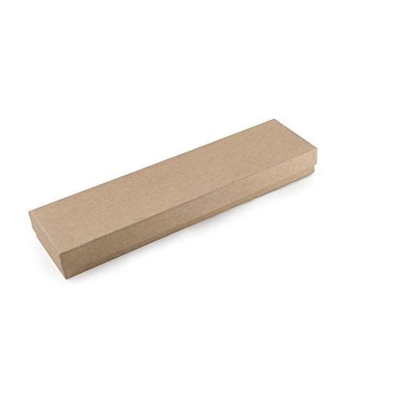 8" x 2" x 1" Kraft Paper Cotton Filled Jewelry Gift Box #82 (Package of 20)
