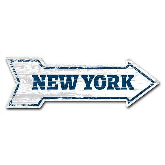 8 x 24 in. Indoor & Outdoor Decor Direction Sticker Vinyl Wall Decals - New York 2 - 24 in.