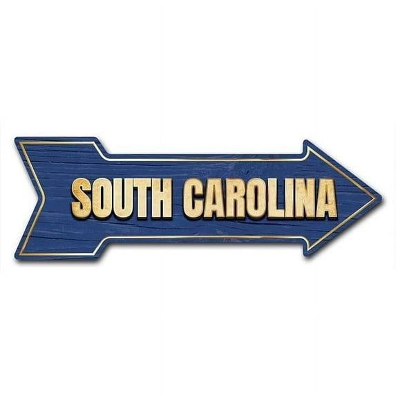 8 x 24 in. Indoor & Outdoor Decor Direction Sticker Vinyl Wall Decals - South Carolina - 24 in.