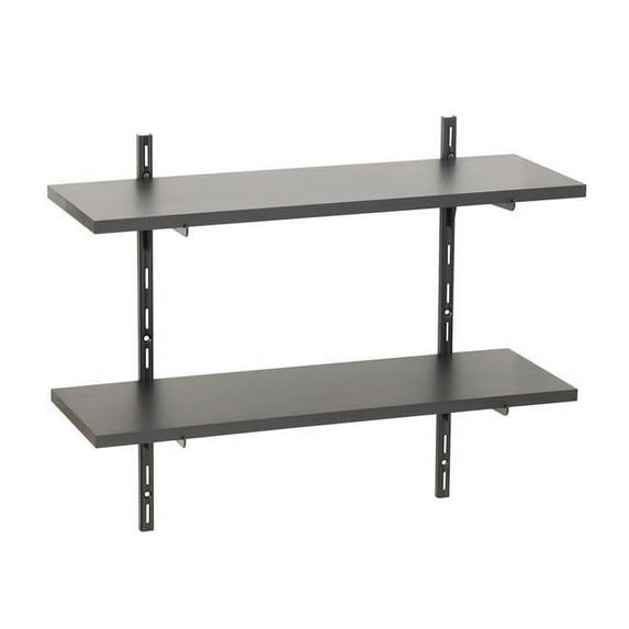 8 x 24 in. Wallscapes Black 2 Shelf Kit