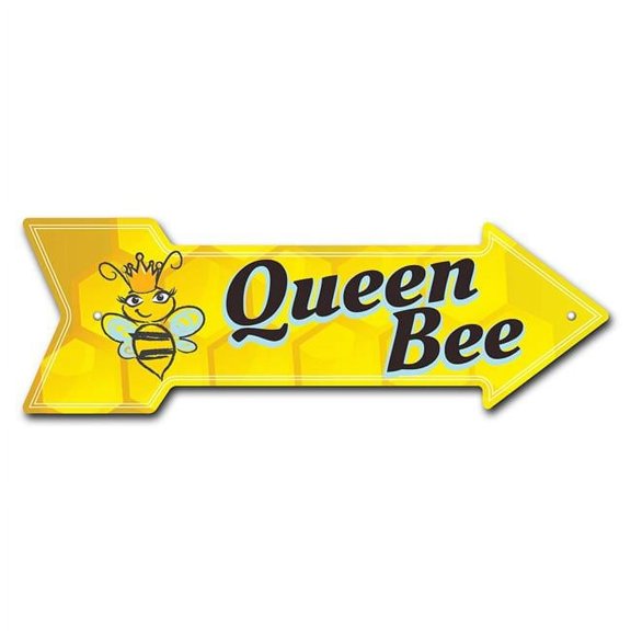 8 x 24 in. Wide Queen Bee Arrow Sign