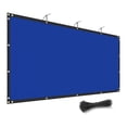 thumbnail image 1 of 8' x 26' Blue Fence Privacy Screen Outdoor Heavy Duty Fencing Mesh Net Outside UV Blockage Windscreen Fabric Shade Cover Tarp for Wall Backyard Patio Garden, Cable Zip Ties Included, 1 of 1