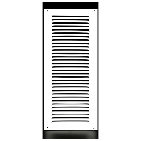 8" x 26" Return Air Grille - Sidewall and Ceiling - HVAC Vent Duct Cover Diffuser - [White] [Outer Dimensions: 9.75w X 27.75" h]