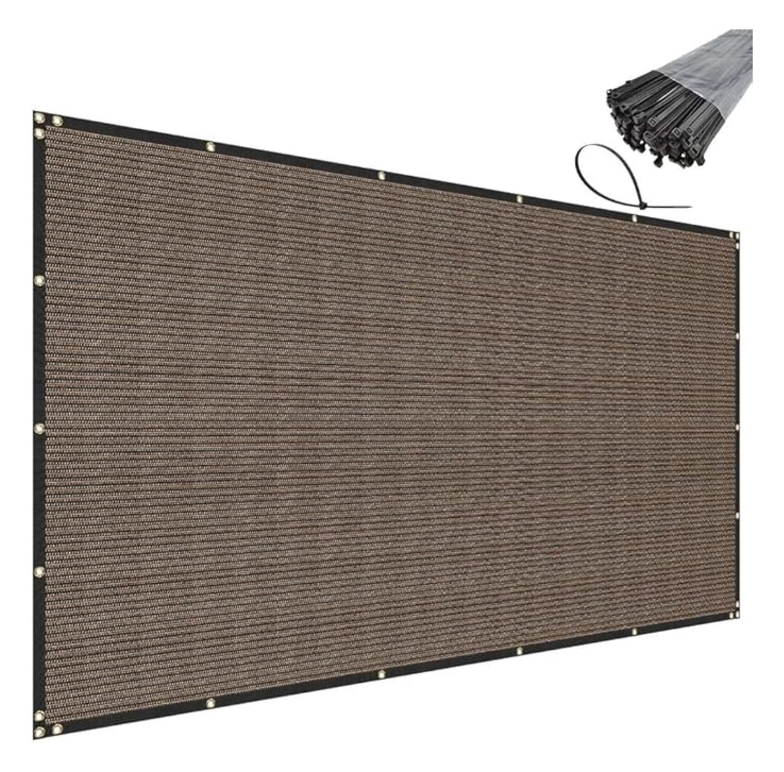 Windscreen Mesh 8' x 27' Brown Privacy Fence Screen Heavy Duty Windscreen Mesh Fencing ...