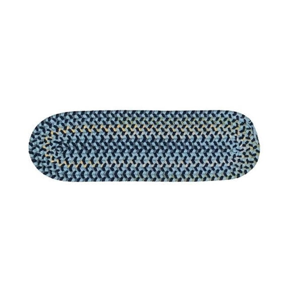 8 x 28 in. Charlesgate Stair Tread Mats, Blue - Set of 13