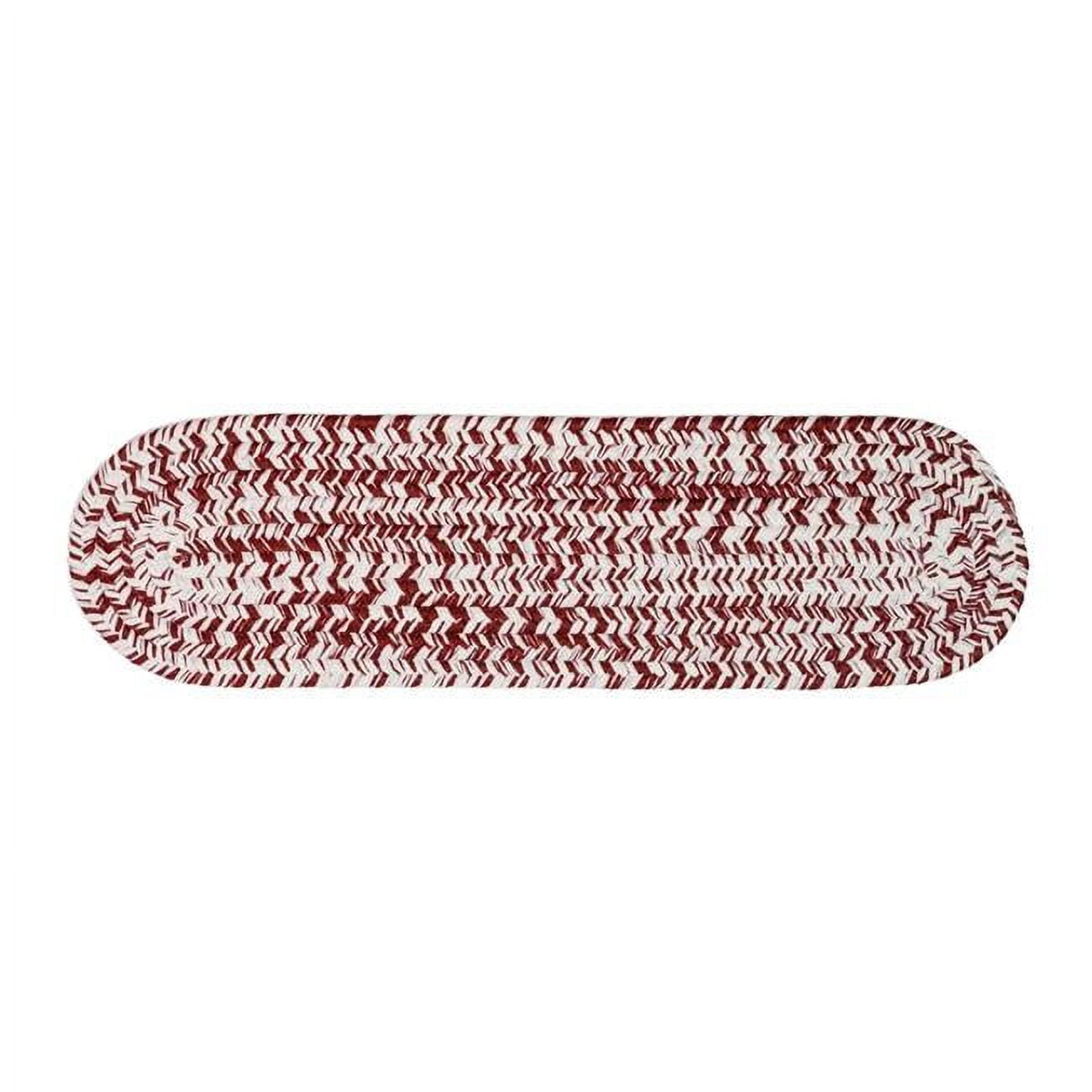 8 x 28 in. Howell Tweed Stair Tread Mats, Red Set of 13