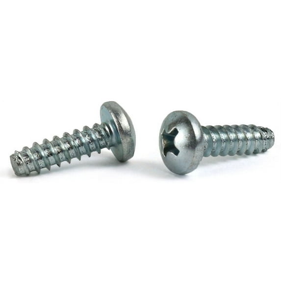 #8 x 3/16" Type B Self-Tapping Screws / Phillips / Pan Head / Steel / Zinc - 10000 Piece Carton