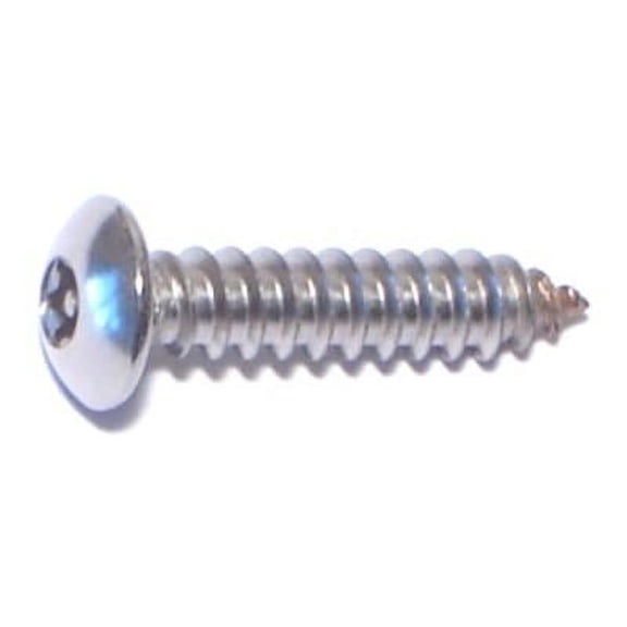 #8 x 3/4" 18-8 Stainless Security Button Sheet Metal Screws SMSBSS-057 (15 pcs.)