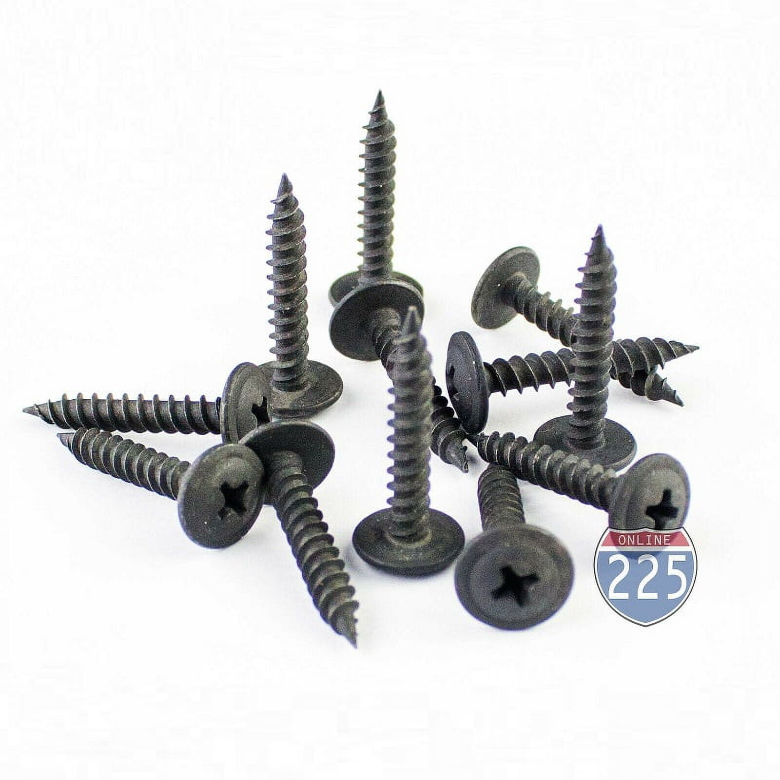#8 x 3/4" Black Wafer Head Pointed Metal Screws Phillips Truss Head - 1,000 pcs