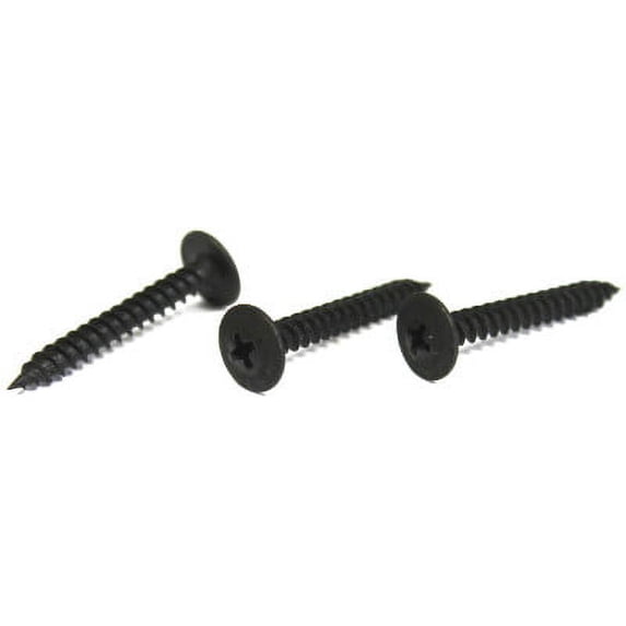 #8 x 3/4" Fine Drywall Screws / Phillips / Modified Truss Head / Steel / Black Oxide - 5000 Piece Carton