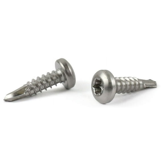 #8 x 3/4" Self-Drilling Screws / Six-Lobe (Torx®) / Pan Head / 18-8 Stainless Steel - 4500 Piece Carton