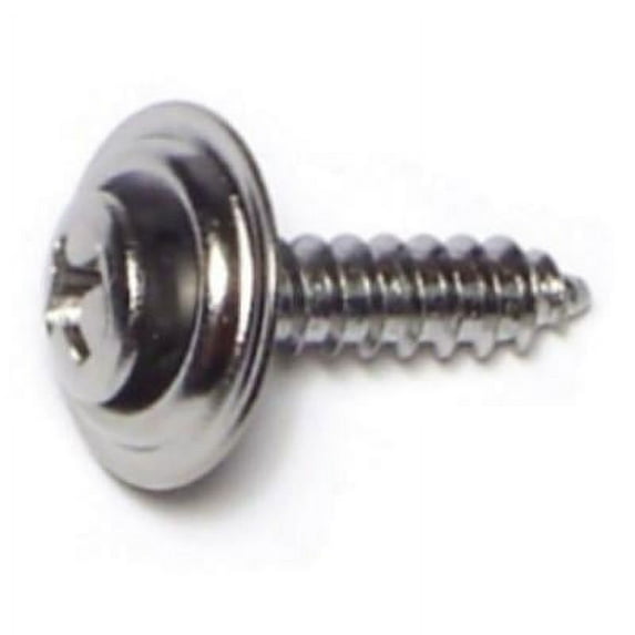 #8 x 3/4" Steel Phillips Oval Trim Washer Head Sheet Metal Screws (24 pcs.)