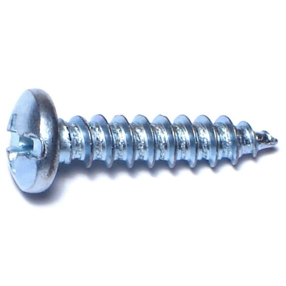 #8 x 3/4" Zinc Plated Steel Combo Pan Head Sheet Metal Screws