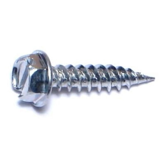 #8 x 3/4" Zinc Plated Steel Hex Washer Head Speed Point Sheet Metal Screws SMSHWS-152