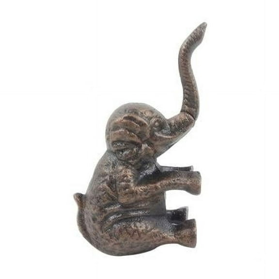8 x 3.5 x 4.5 in. Rustic Copper Cast Iron Elephant Metal Door Stop