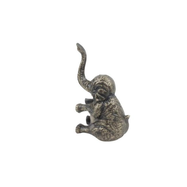 8 x 3.5 x 4.5 in. Rustic Gold Cast Iron Elephant Metal Door Stop