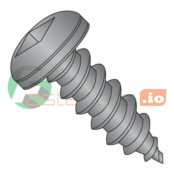 #8 x 3/8" Type A Self-Tapping Screws / Square / Pan Head / Steel / Black Oxide (Quantity: 10,000 pcs)