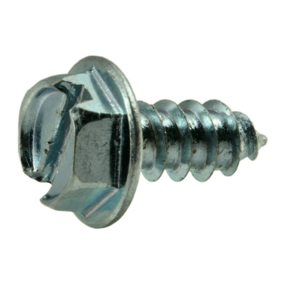 #8 x 3/8" Zinc Slotted Hex Washer Head Sheet Metal Screws SMSHWS-032 (100 pcs)