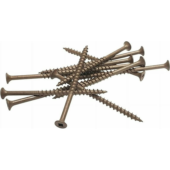 #8 x 3" Deck Screws | Square Drive | Bugle Head | Brown Ruspert | 250pcs Box