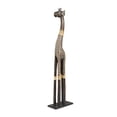 thumbnail image 1 of 8" x 31" Dark Brown Wood Giraffe Sculpture, by DecMode, 1 of 9