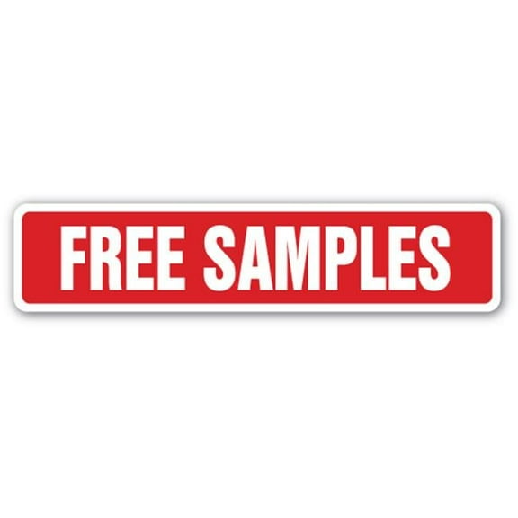8 x 36 in. Free Samples Street Sign