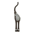 thumbnail image 1 of 8" x 38" Brown Polystone Elephant Sculpture, by DecMode, 1 of 11
